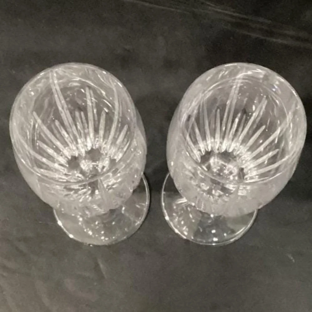 2 Mikasa Arctic Lights crystal pattern Iced Tea Glasses